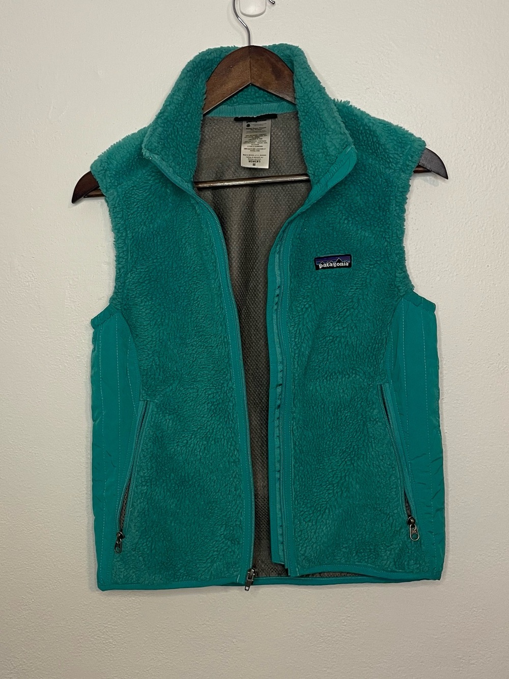 Patagonia Teal Sherpa Retro-X Fleece Vest Women’s Medium